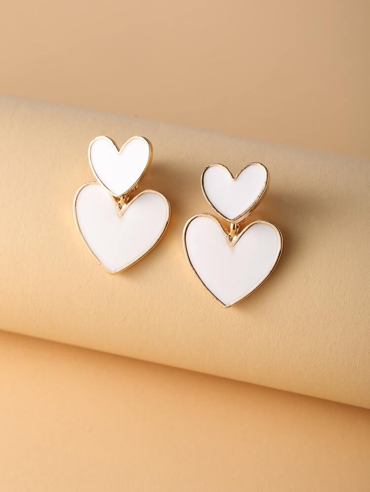 Double Heart Earrings | SHEIN