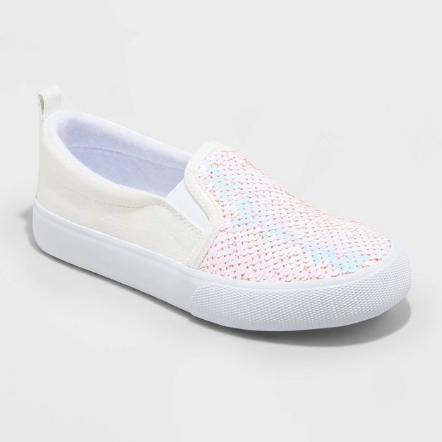 Girls' Aliki Flip Sequin Slip-On Sneakers - Cat & Jack™ | Target