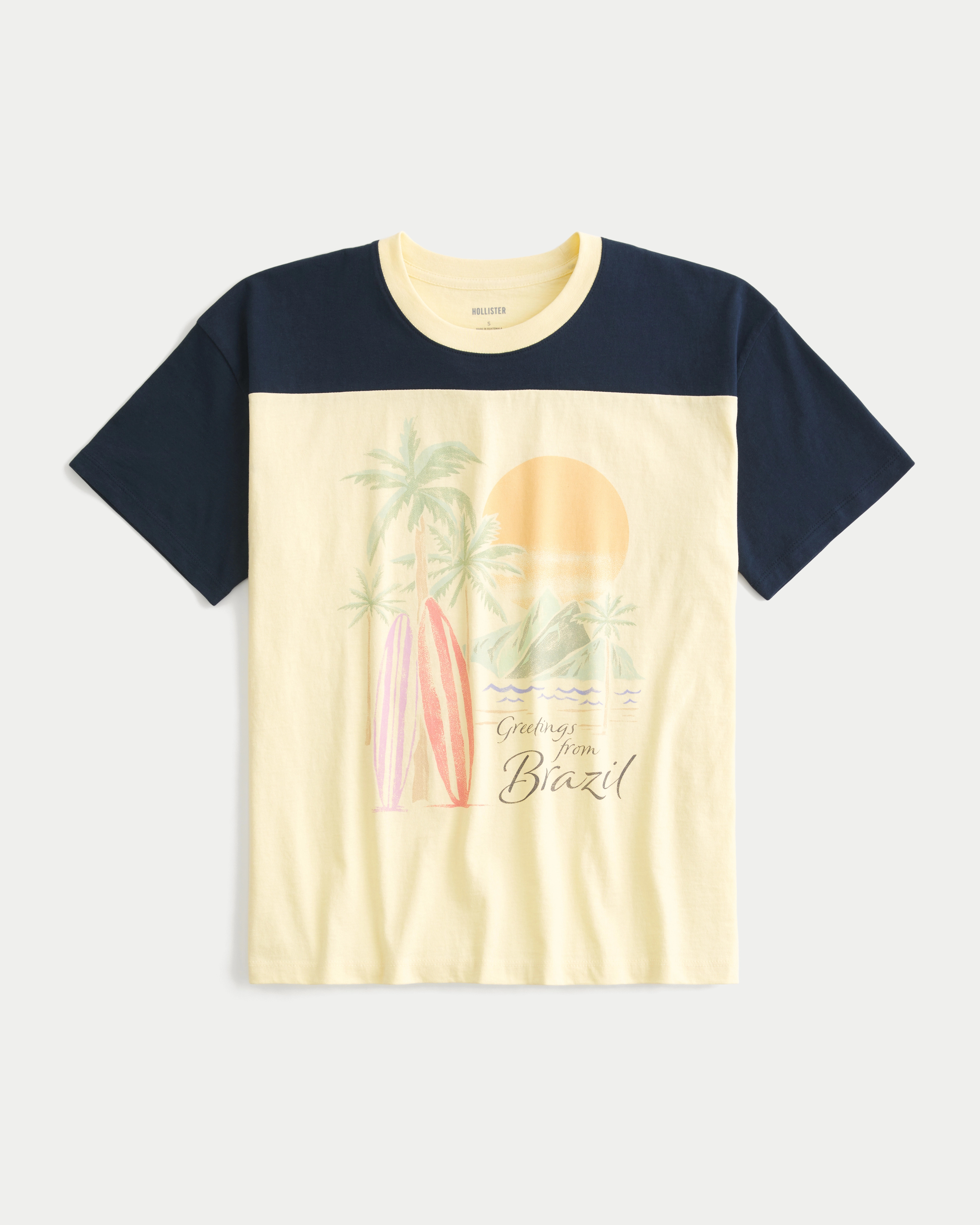 Oversized Brazil Graphic Tee | Hollister (UK)