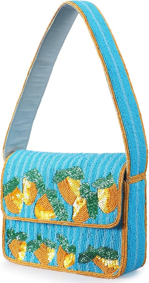 Beaded Shoulder Bag - Handmade Beaded Handbag, Clutch, Purse for Valentine's Day Her Women Gift | Amazon (US)