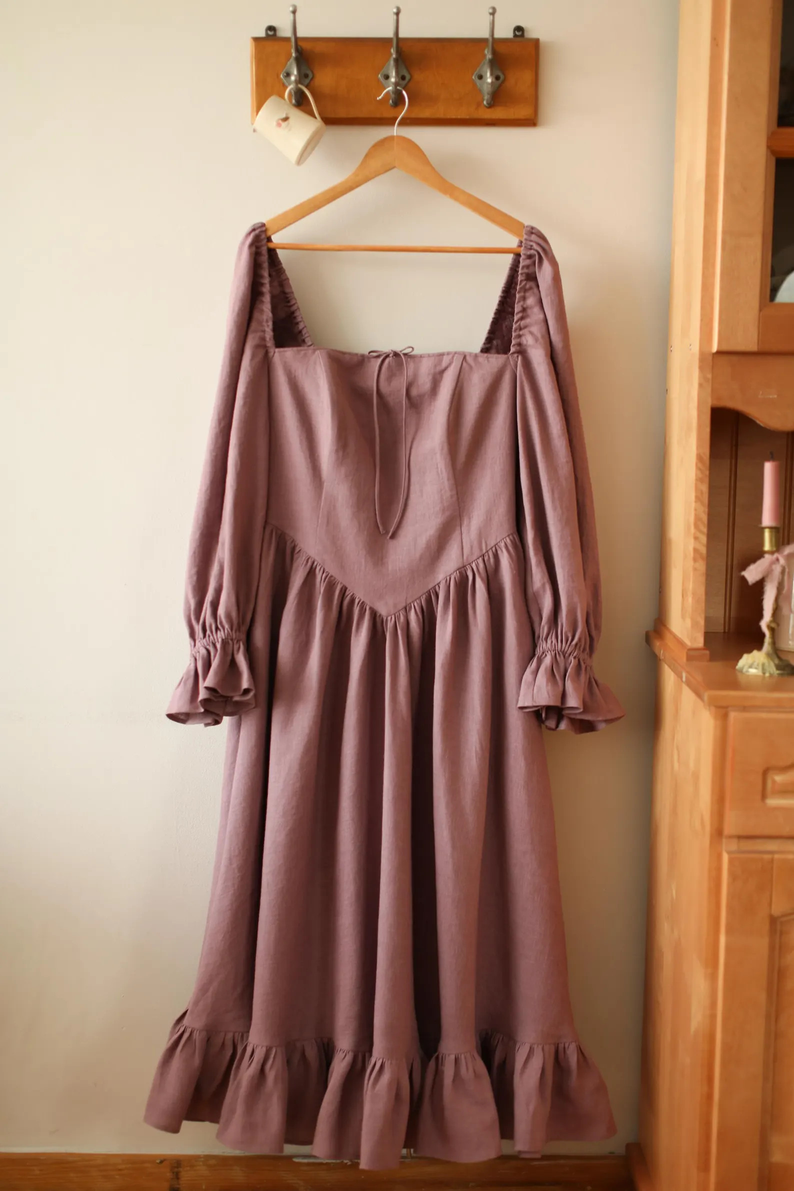 Ready to Ship | August Night Dress in Lilac, Size L, Tall, Linen Dress, Tall - Etsy UK | Etsy (Global)
