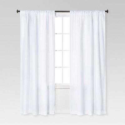 95&#34;x54&#34; Farrah Curtain Panel White - Threshold&#8482; | Target