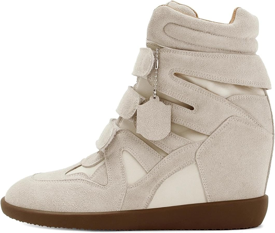 Dsevht Hidden Wedge Sneakers for Women High Top Fashion Sneaker Suede High Heel Platform Tennis T... | Amazon (US)