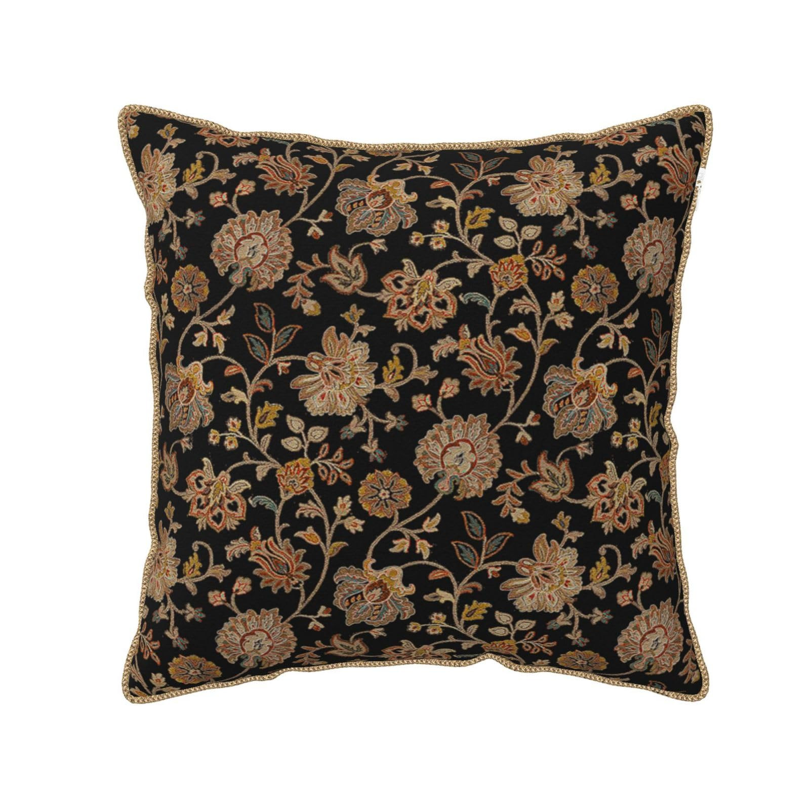 Vintage Tapestry Velvet Pillow Covers 20x20 In Black Brown Bohemian Boho Carpet Throw Pillows for... | Amazon (US)