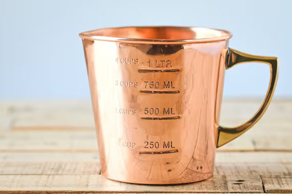 4 Cup Liquid Measuring Cup - Measuring Scoops - Measuring Cups - Copper Liquid Measuring Cup - Me... | Etsy (US)