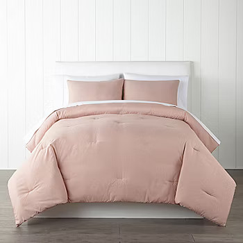 Home Expressions Intellifresh™ Antimicrobial Treated Heathered Solid Reversible Comforter Set | JCPenney