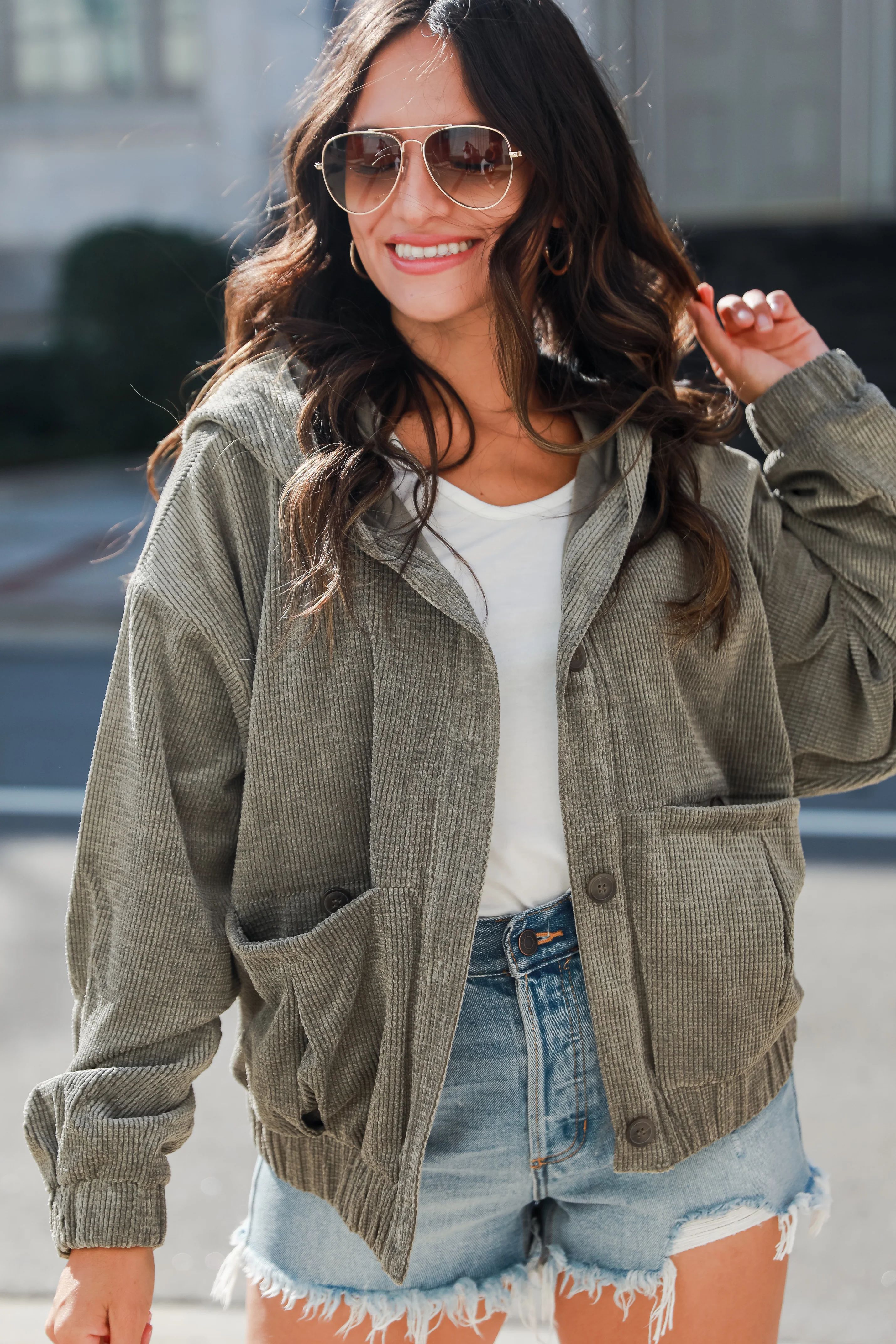 Iconic All The Time Corduroy Hooded Jacket | Dress Up
