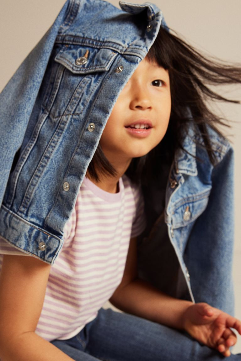 5-pack Cotton T-shirts - Dusty purple/striped - Kids | H&M US | H&M (US + CA)