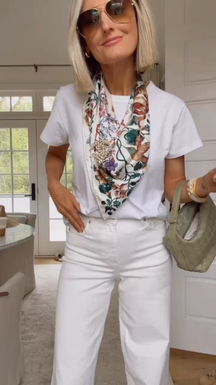 Silk/satin scarves are the ultimate elevated accessory. You can wear them around your neck and in your hair, with so many ways to tie! I linked several that are affordable and great options! Wearing size S & 4

Loverly grey, how to style silk scarf satin, outfit ideas for spring, womens affordable style finds, spring summer capsule wardrobe 

 #LTKootd #LTKSeasonal #LTKWorkwear