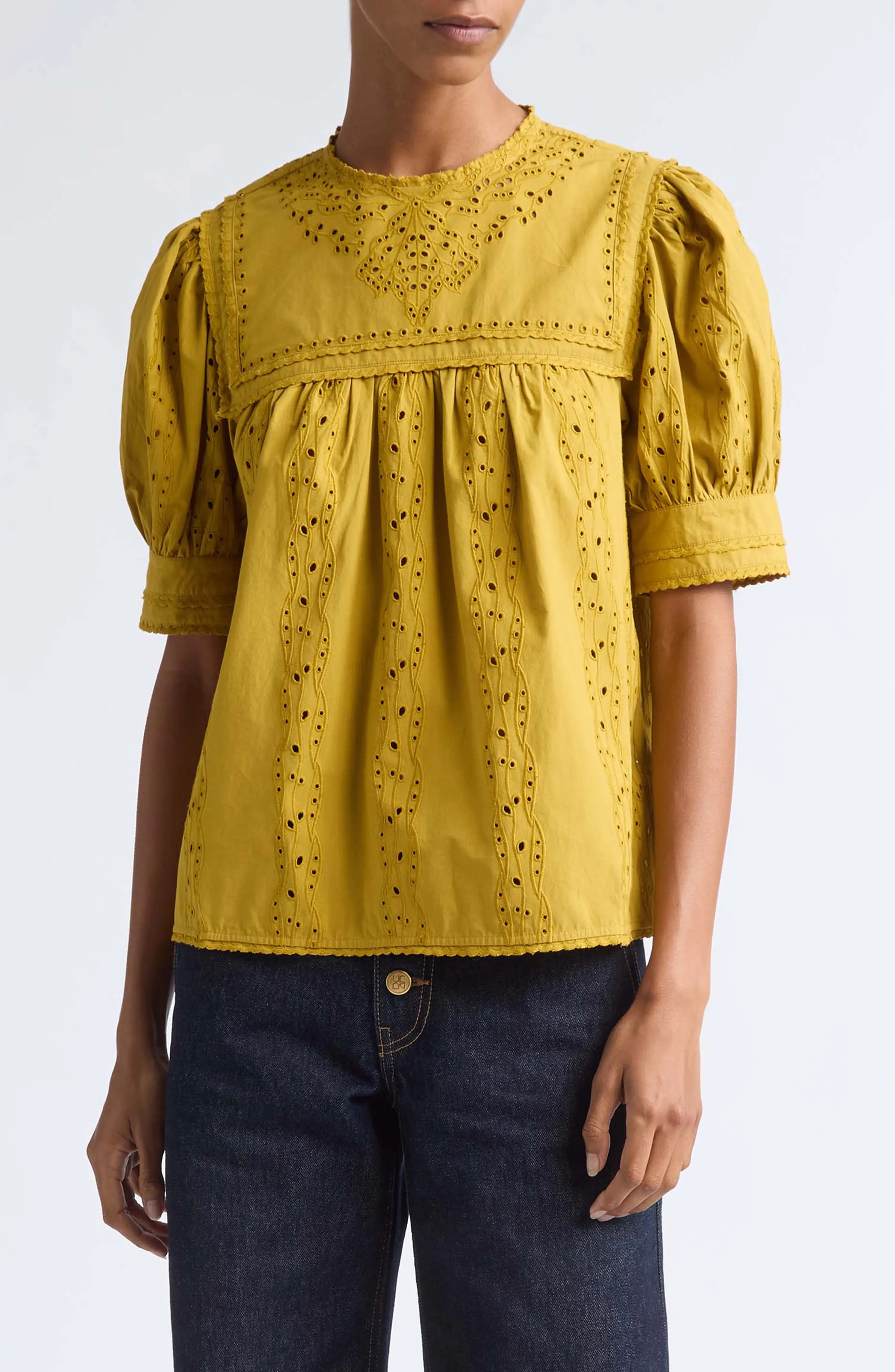 Ulla Johnson Una Eyelet Cotton Top (Women) | Nordstrom | Nordstrom