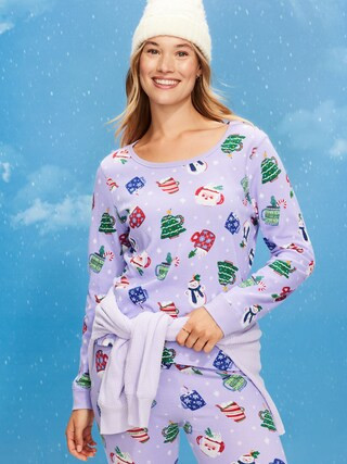 Scoop-Neck Waffle Pajama Top for Women | Old Navy (US)