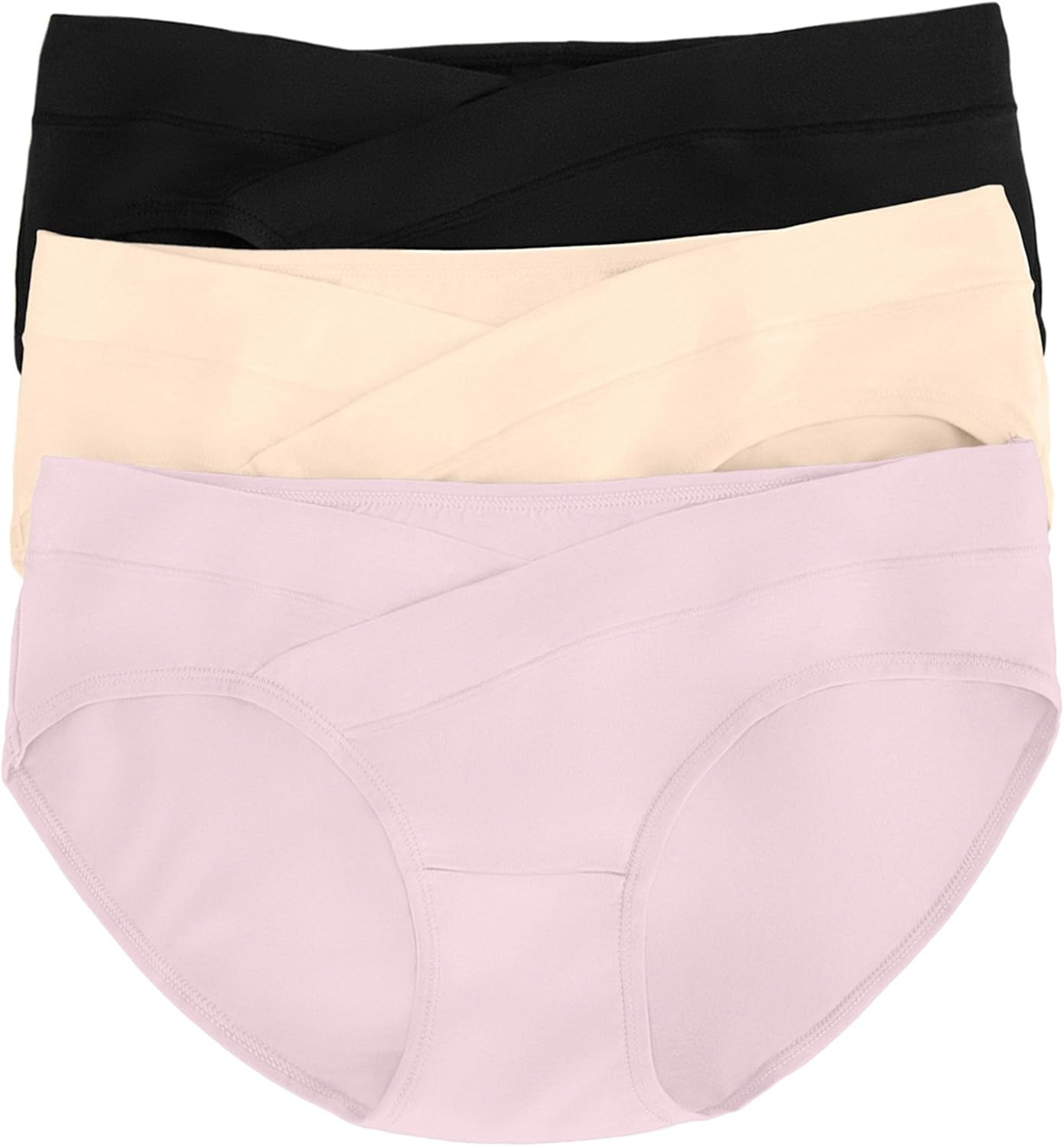 Kindred Bravely Under The Bump Maternity Underwear/Pregnancy Panties - Bikini 3 Pack | Amazon (US)