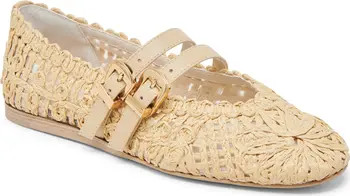 Dolce Vita Baylee Sunflower Raffia Flat (Women) | Nordstrom | Nordstrom