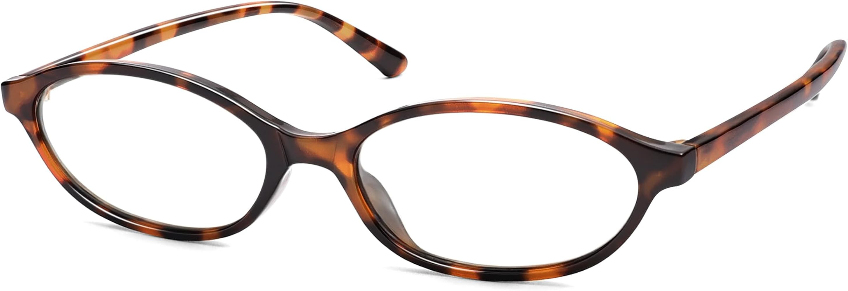 Blue Light Glasses for Women Retro Oval Eyewear Narrow Frame Fake Glasses AR82301 | Amazon (US)