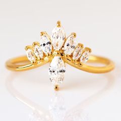 My Sun & Stars Twinkling Marquise Ring | Local Eclectic