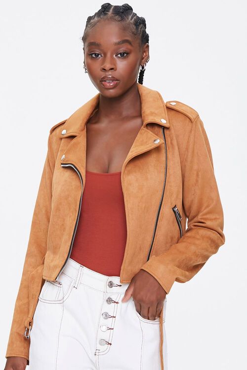 Faux Suede Moto Jacket | Forever 21 (US)