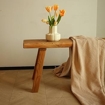 Wooden Bench Indoor – Rustic Farmhouse Narrow Entryway Bench with Slim Skinny Design, Natural S... | Amazon (US)