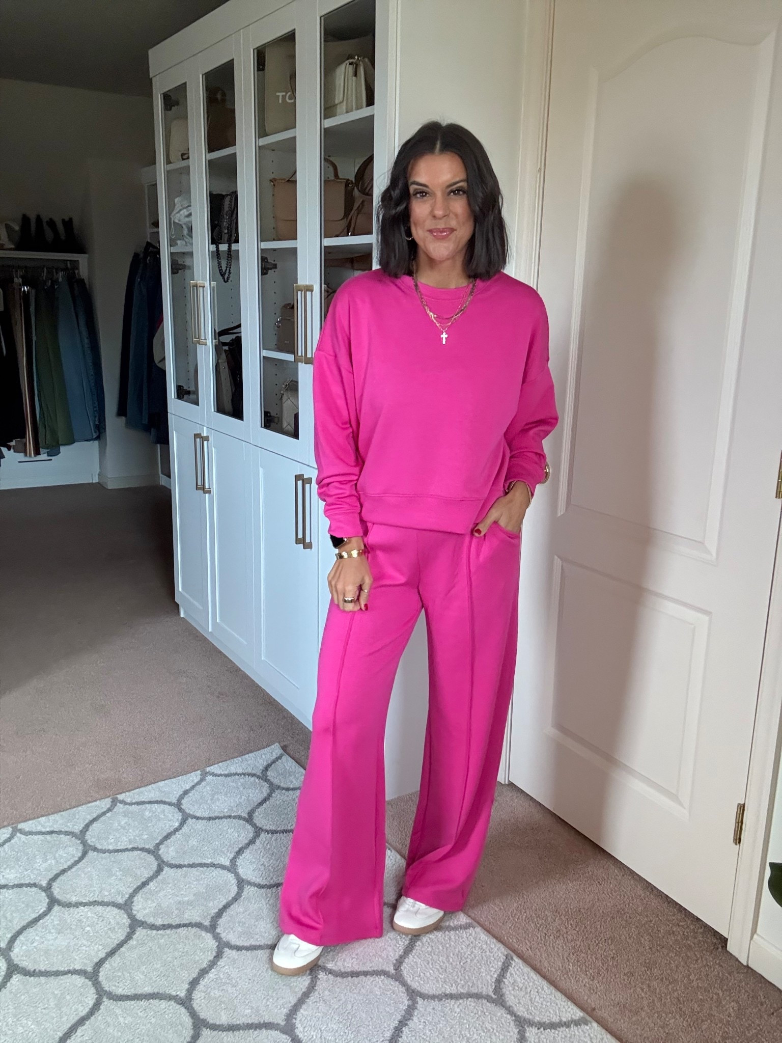 Weekly most loved items- Walmart set! I’m 5’5 and in size small in pants, sized up
To a medium in sweatshirt for an oversized fit 

#LTKFindsUnder100 #LTKSaleAlert #LTKSeasonal