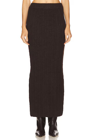 Line & Dot Ophelie Skirt in Chocolate from Revolve.com | Revolve Clothing (Global)