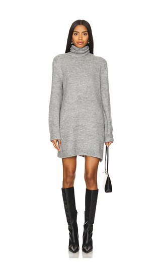 Abbie Sweater Dress in Heather Grey | Revolve Clothing (Global)