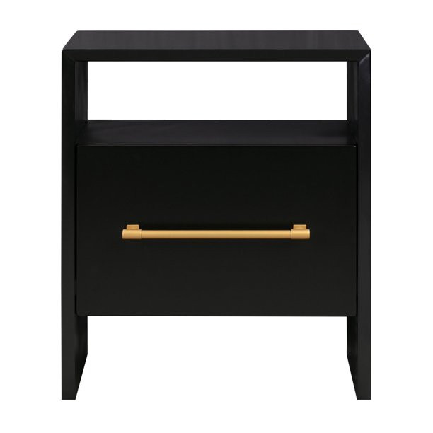 TOV Furniture Libre Black Nightstand with Gold Accents - Walmart.com | Walmart (US)
