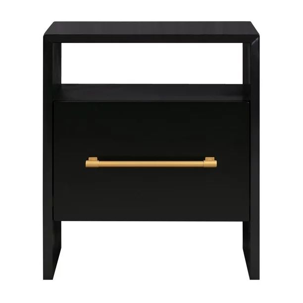 TOV Furniture Libre Black Nightstand with Gold Accents - Walmart.com | Walmart (US)