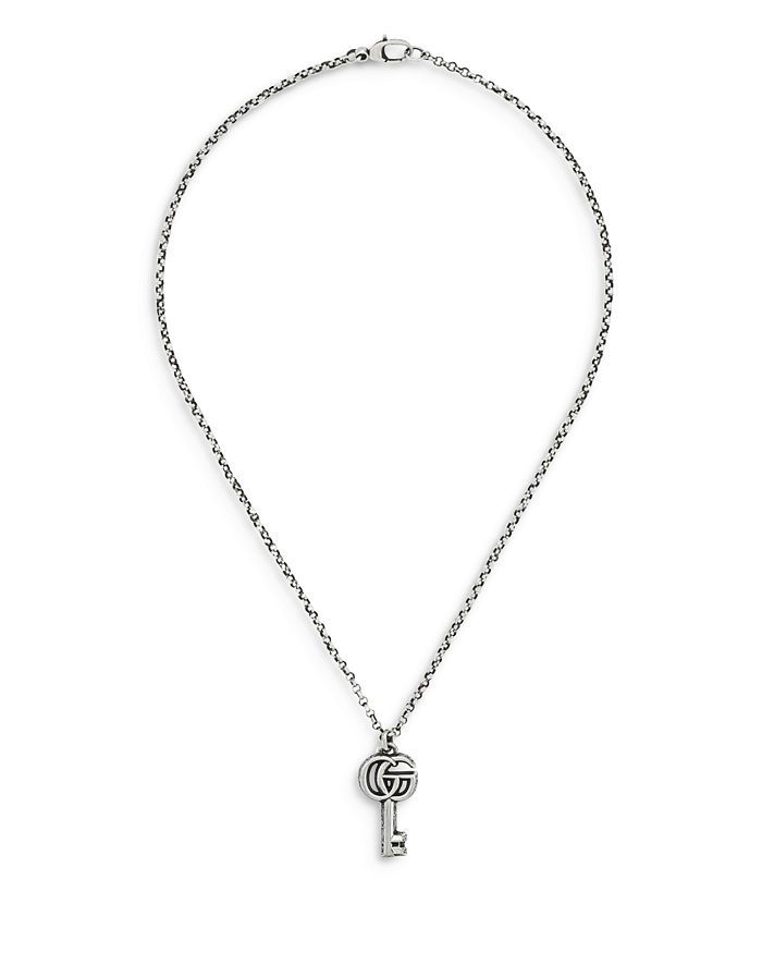 Sterling Silver Marmont Interlocking G Key Pendant Necklace, 19.5" | Bloomingdale's (US)