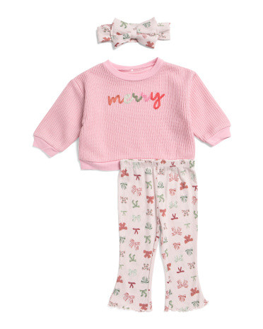 Infant Girls 3pc Merry Sweater Set | Kids' Holiday Shop | Marshalls | Marshalls
