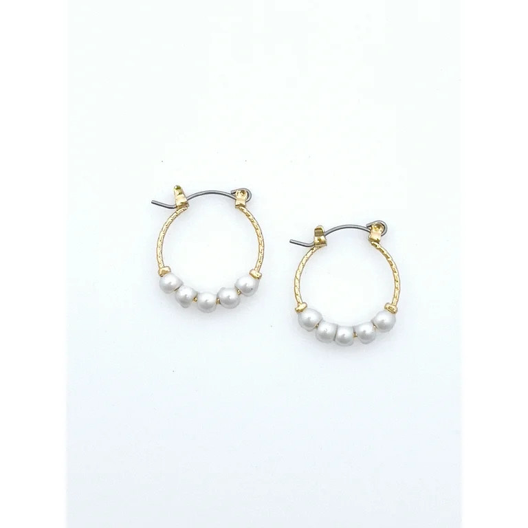 Time and Tru Women's Gold Tone Metal Earrings Set, 3-Pair | Walmart (US)