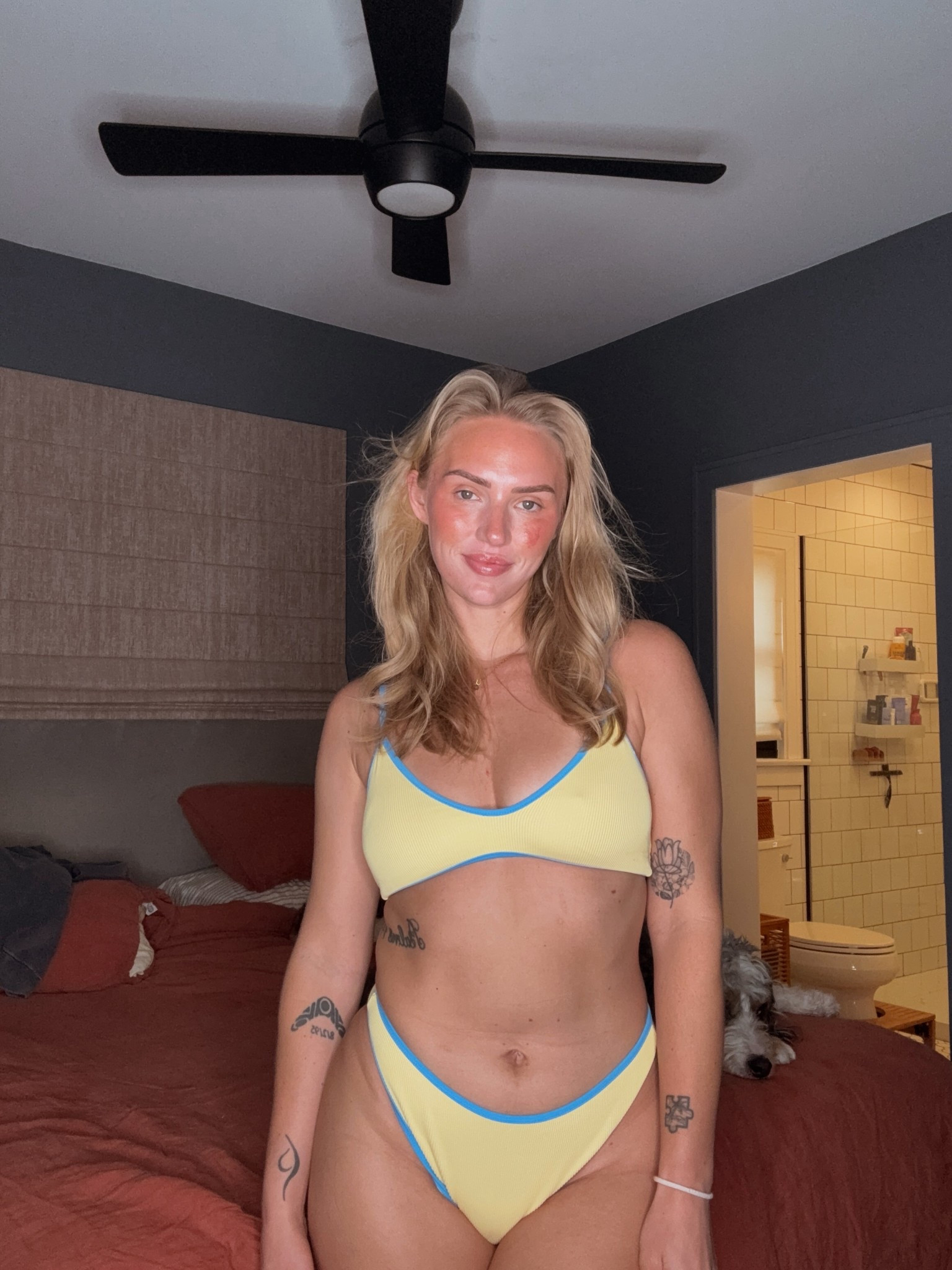 I wear a medium in both bikini top and bottom. True to size!
This is definitely one of my favorite bathing suits i own now 

#LTKSwim #LTKootd #LTKgrwm