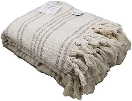 Turkish Throw Blanket Made from 100% Turkish Cotton, Large Lightweight Handwoven Sofa Throw, Partial | Amazon (US)