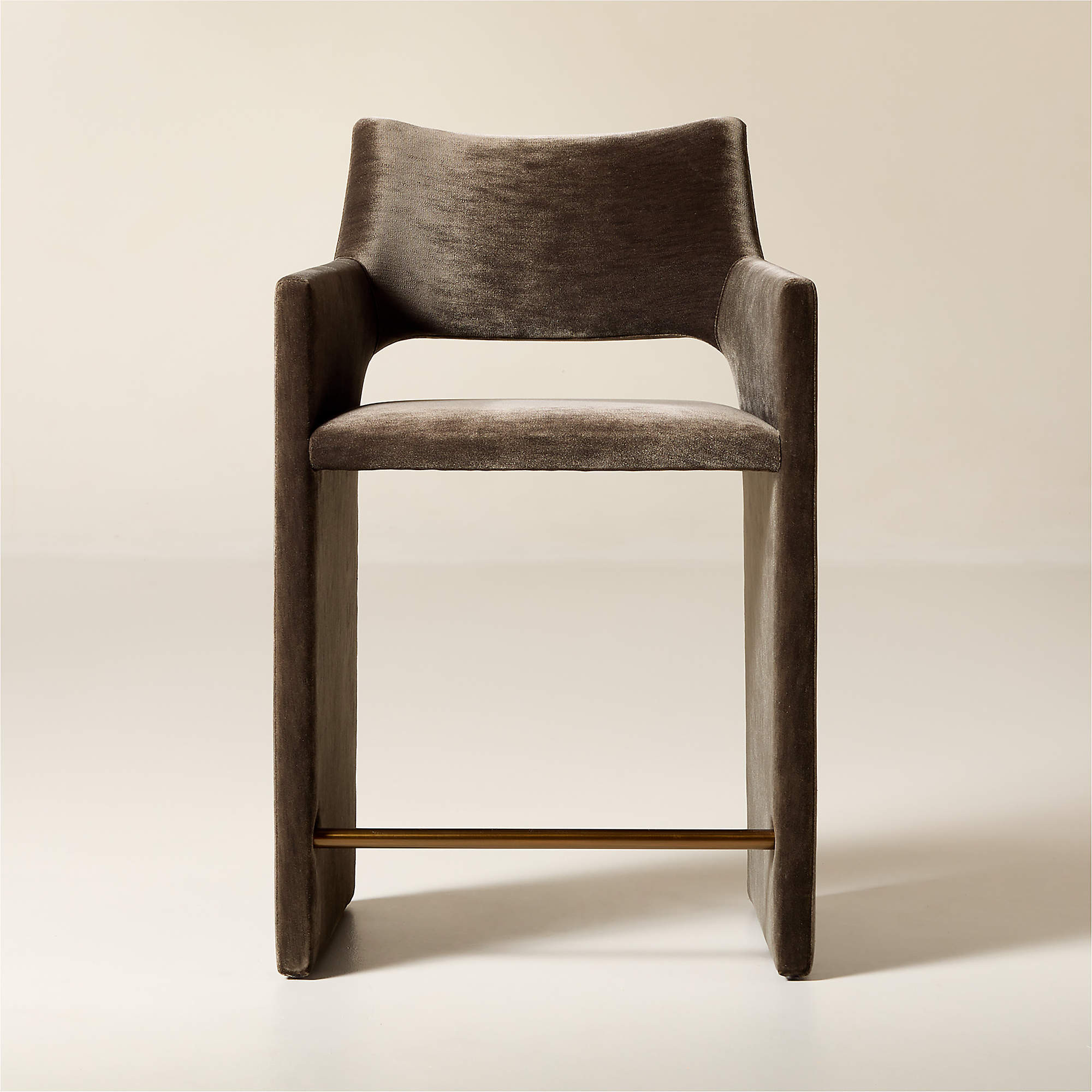Foley Mink Velvet Counter Stool + Reviews | CB2 | CB2