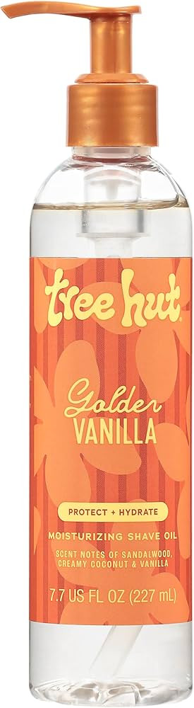 Tree Hut Golden Vanilla Moisturizing Shave Oil, Hydrating & Nourishing Shave with Shea Butter & N... | Amazon (US)