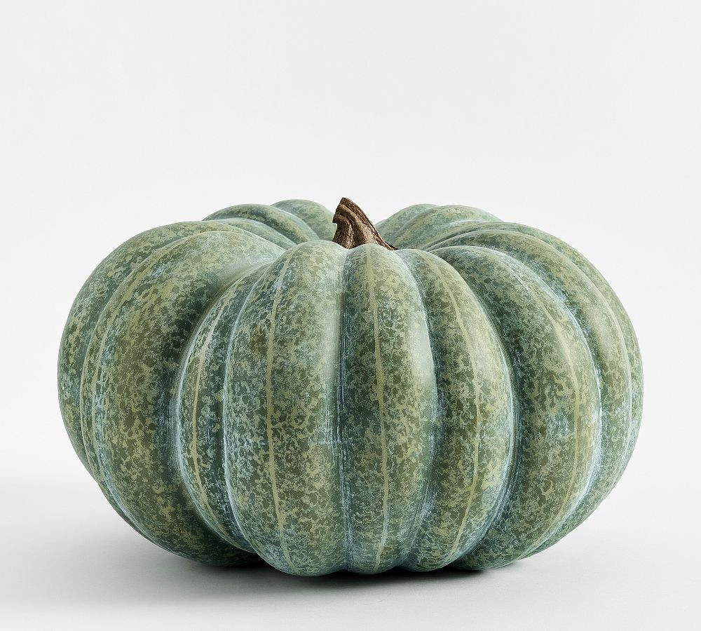 Faux Pumpkin, Dark Green Variegated, Large | Pottery Barn (US)