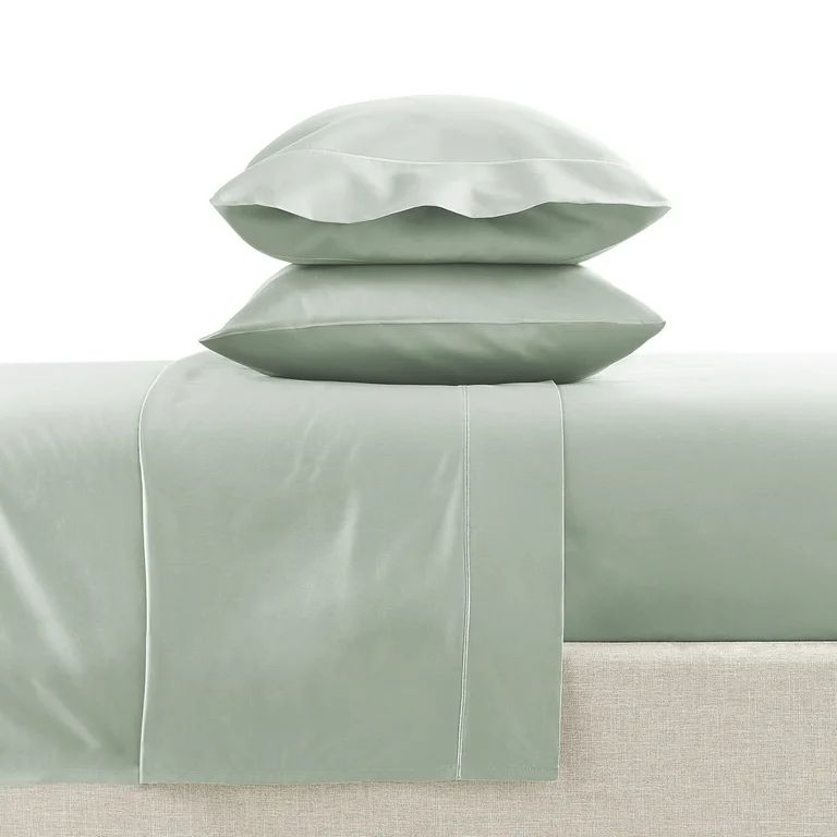 Hotel Style 4-Piece 600 Thread Count Green Egyptian Cotton Bed Sheet Set, King - Deep Pocket | Walmart (US)