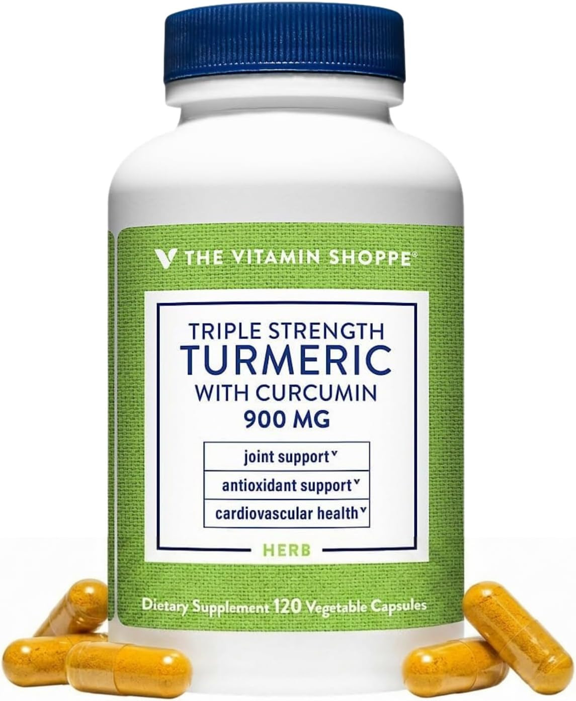 The Vitamin Shoppe Brand Triple Strength Turmeric 900 MG, 120 Capsules | Amazon (US)
