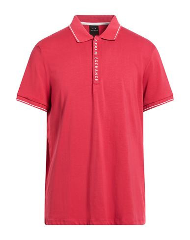 Armani Exchange Man Polo shirt Red Size XXL Cotton, Elastane | YOOX (US)