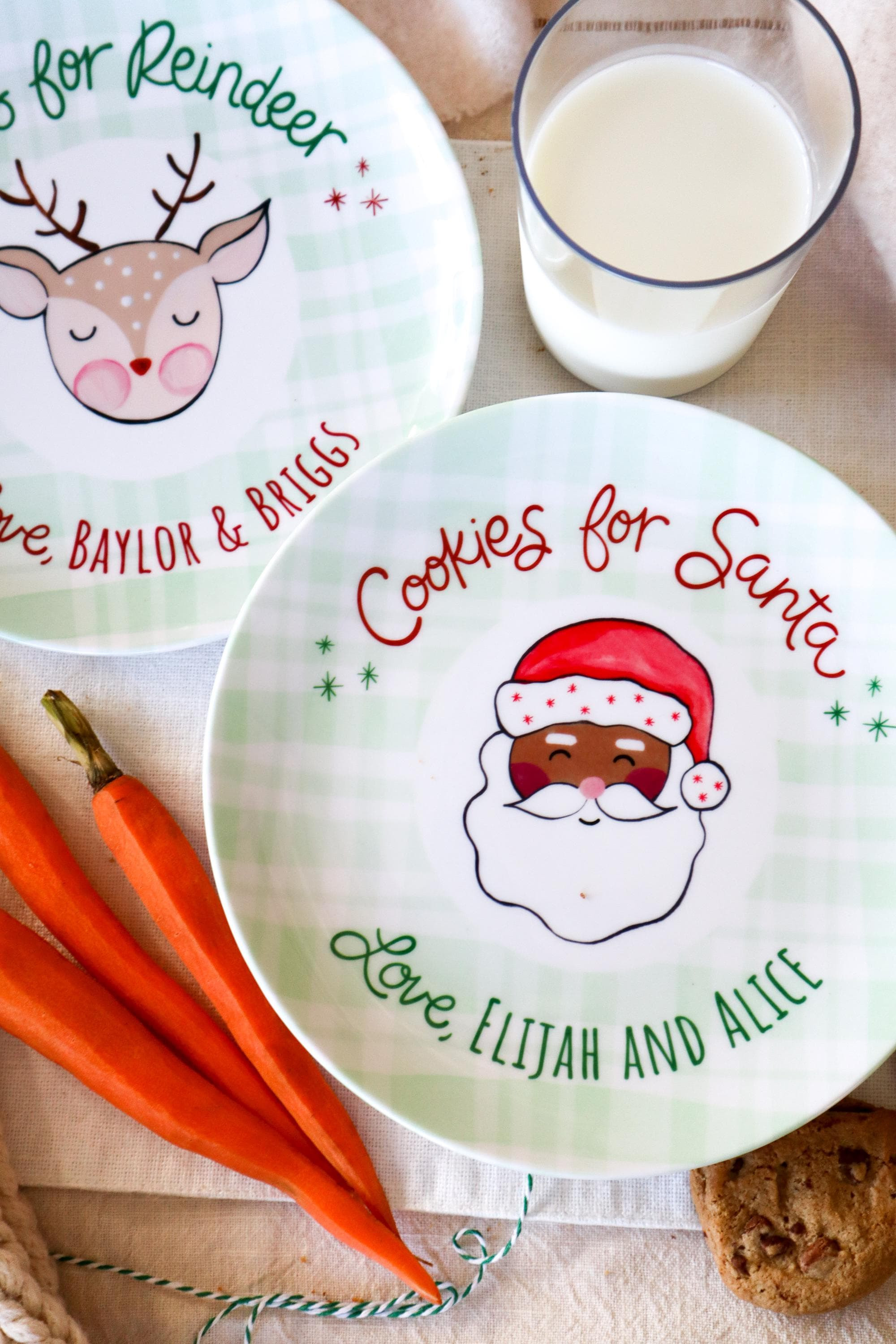 Personalized Santa Plate Set: Ceramic Christmas Cookie Plate | Etsy (Global)