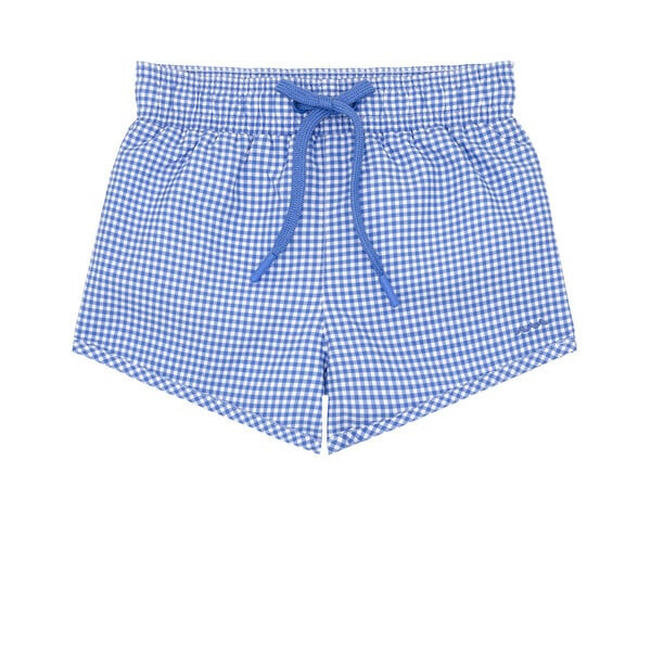 Boys Sky Blue Gingham Boardie | Maisonette
