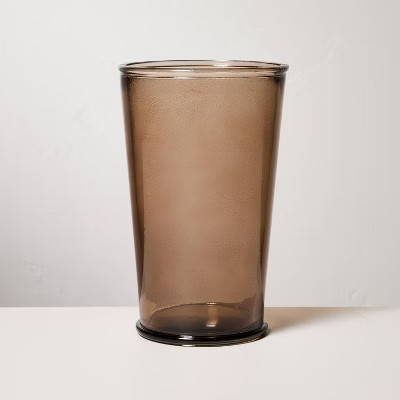 19oz Tall Recycled Pint Glass Brown - Hearth & Hand™ with Magnolia | Target