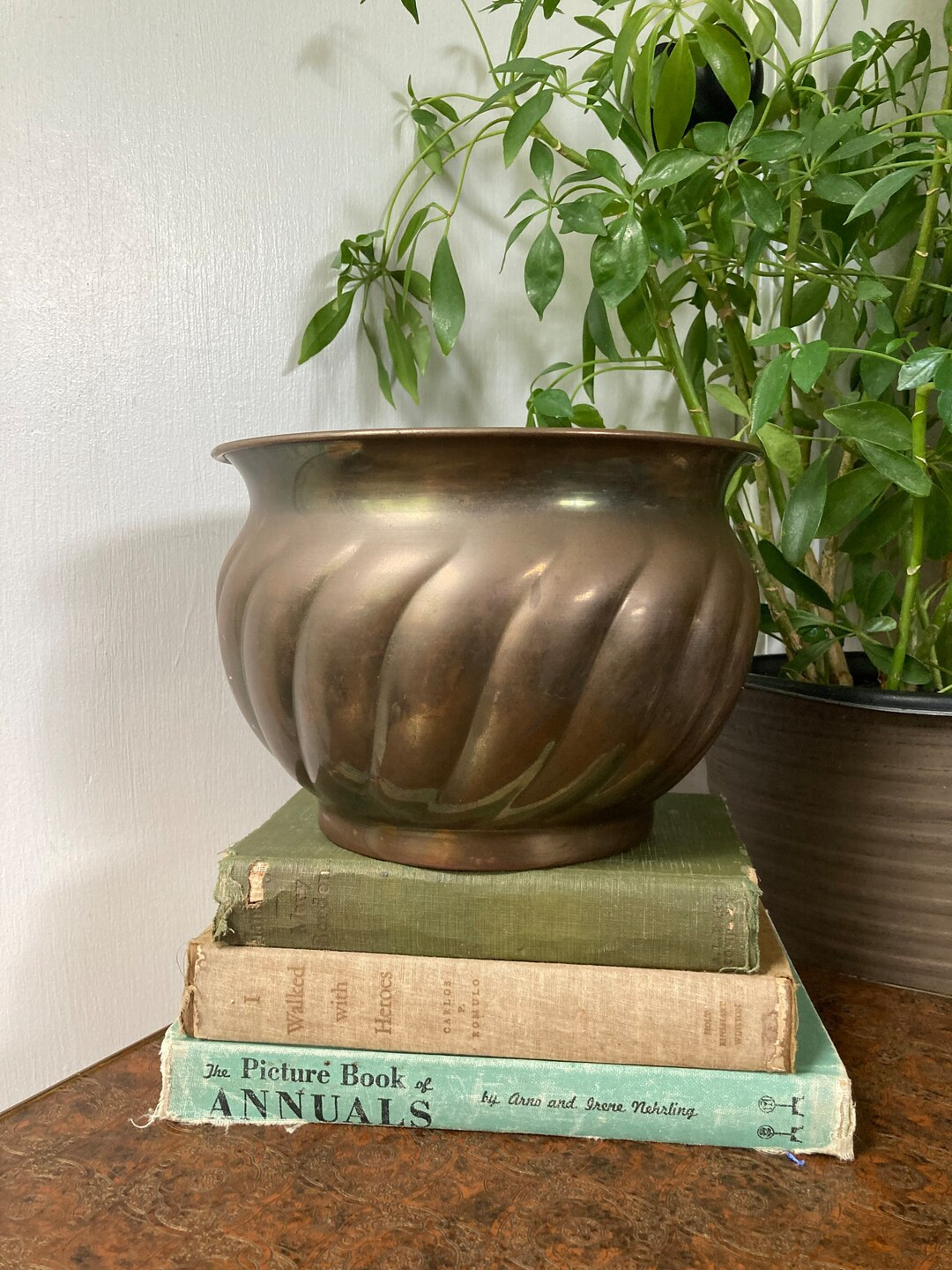 Brass Swirl Planter - Etsy | Etsy (US)