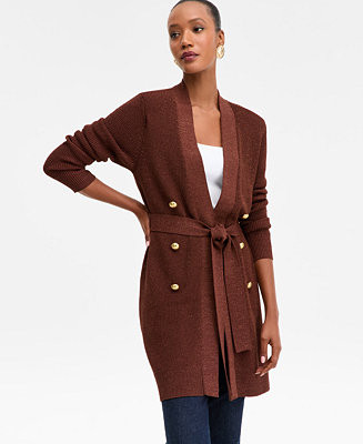 I.N.C. International Concepts Women's Metallic Open-Front Cardigan, XS-3X, Created for Macy's - M... | Macy's
