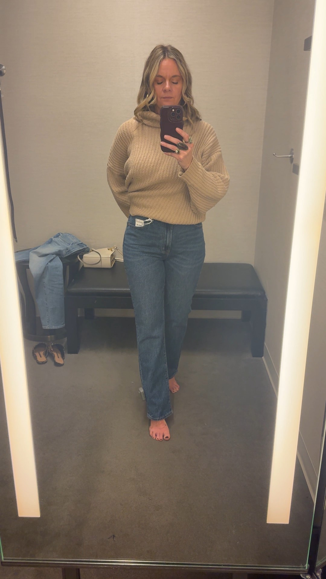 Today’s OOTD + a personal stylist try-on 👖
I tried on these straight leg jeans from Nordstrom last week, and this is exactly the fit I’m constantly recommending to clients.

Straight leg denim is one of the most versatile silhouettes — it feels current without being trendy, works with sneakers and boots, and instantly makes outfits feel more balanced.

As a stylist, I love jeans that don’t require overthinking — these are easy, flattering, and work for real life.

Fit notes: I’m wearing a 28.
Linked here for anyone looking to refresh their everyday denim. 

#LTKdayinmylife #LTKootd #LTKOver40