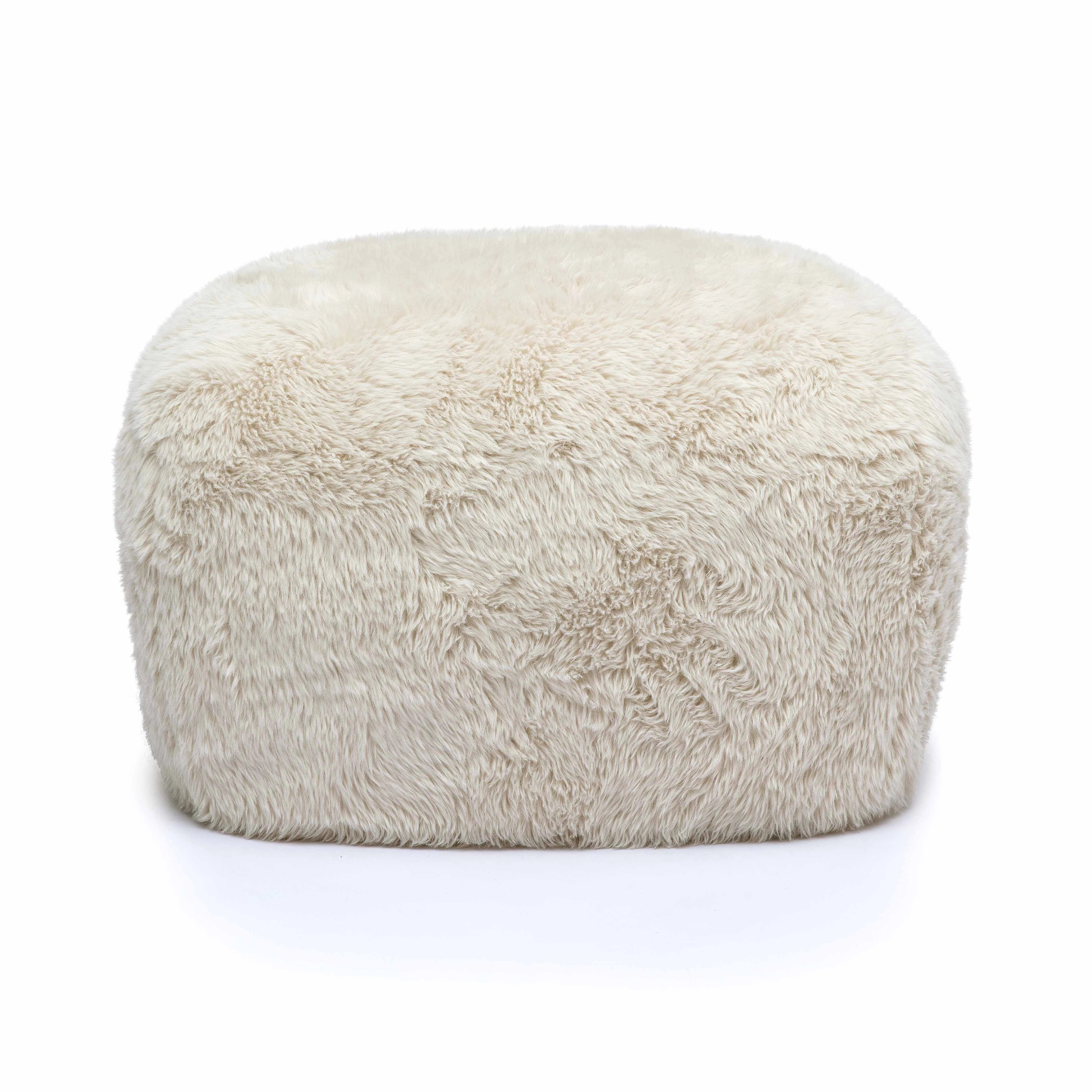 Amrita Vegan Shearling Ottoman | Wayfair North America
