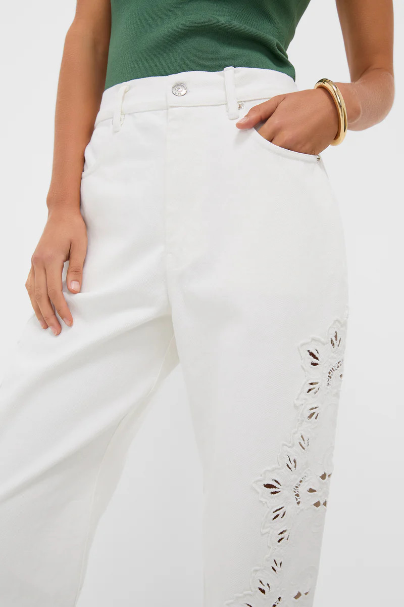 White Cavina Denim Jeans | Tuckernuck (US)