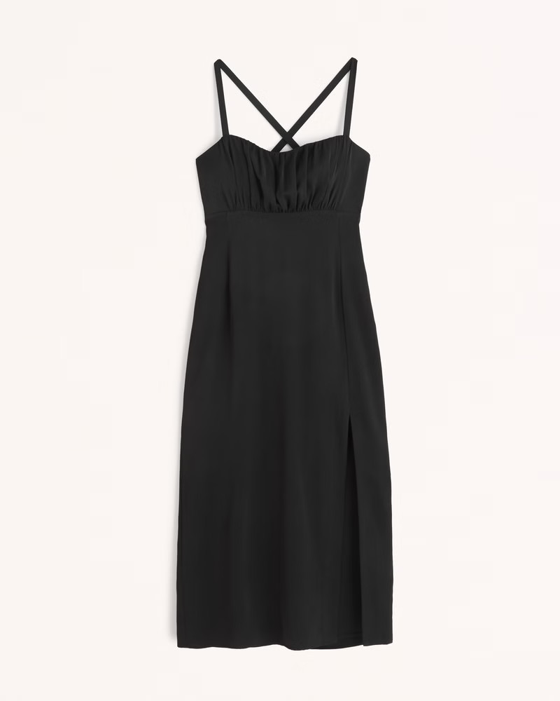 Ruched Midi Dress | Abercrombie & Fitch (US)