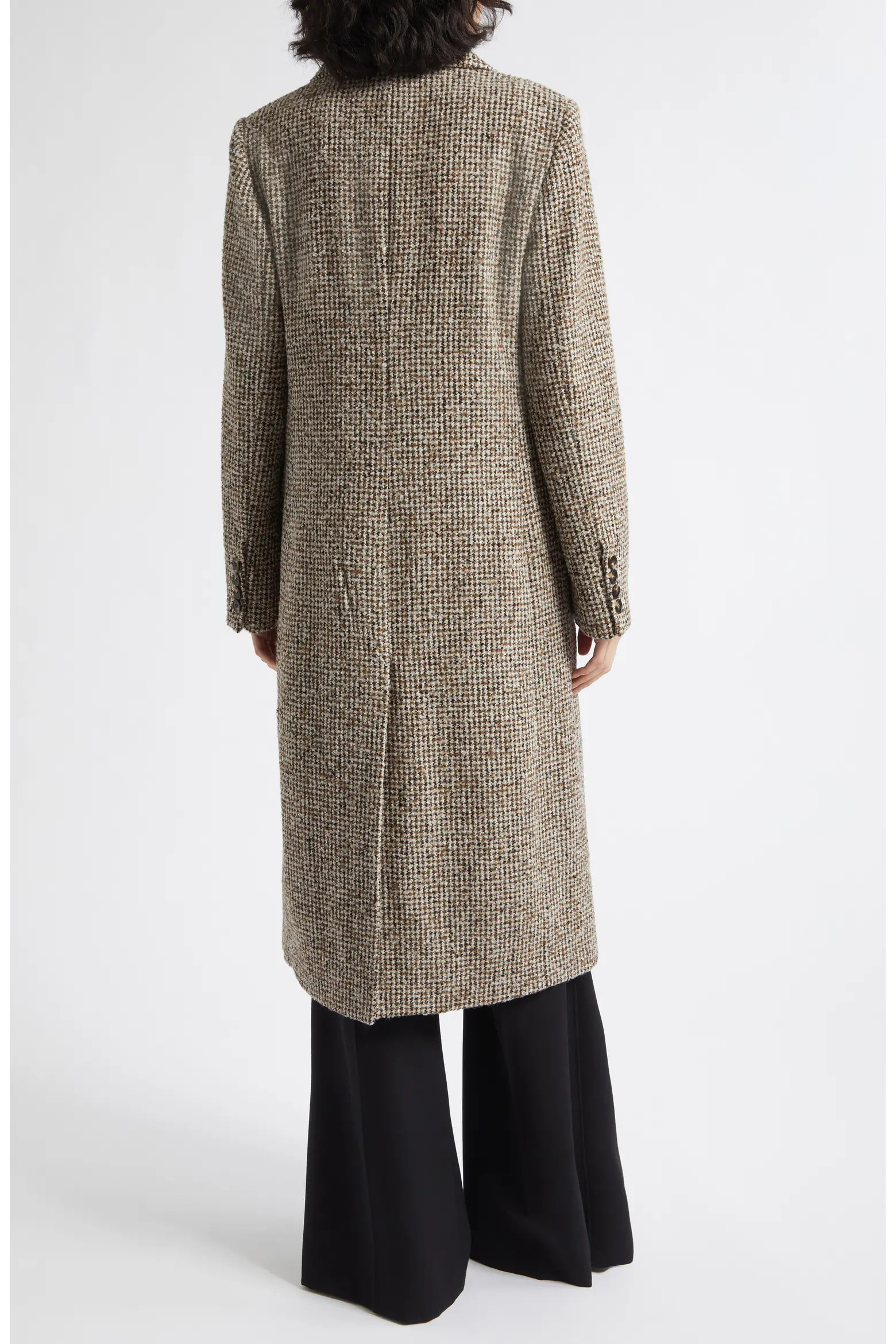 Reiss Kai Check Wool Blend Bouclé Coat (Women) | Nordstrom | Nordstrom