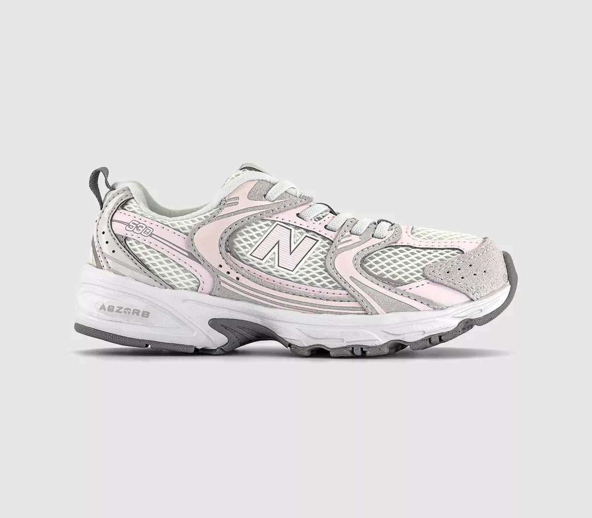 New Balance 530 Youth Trainers Grey Matter Pink Salt - New Balance 530 | Office Shoes (UK)