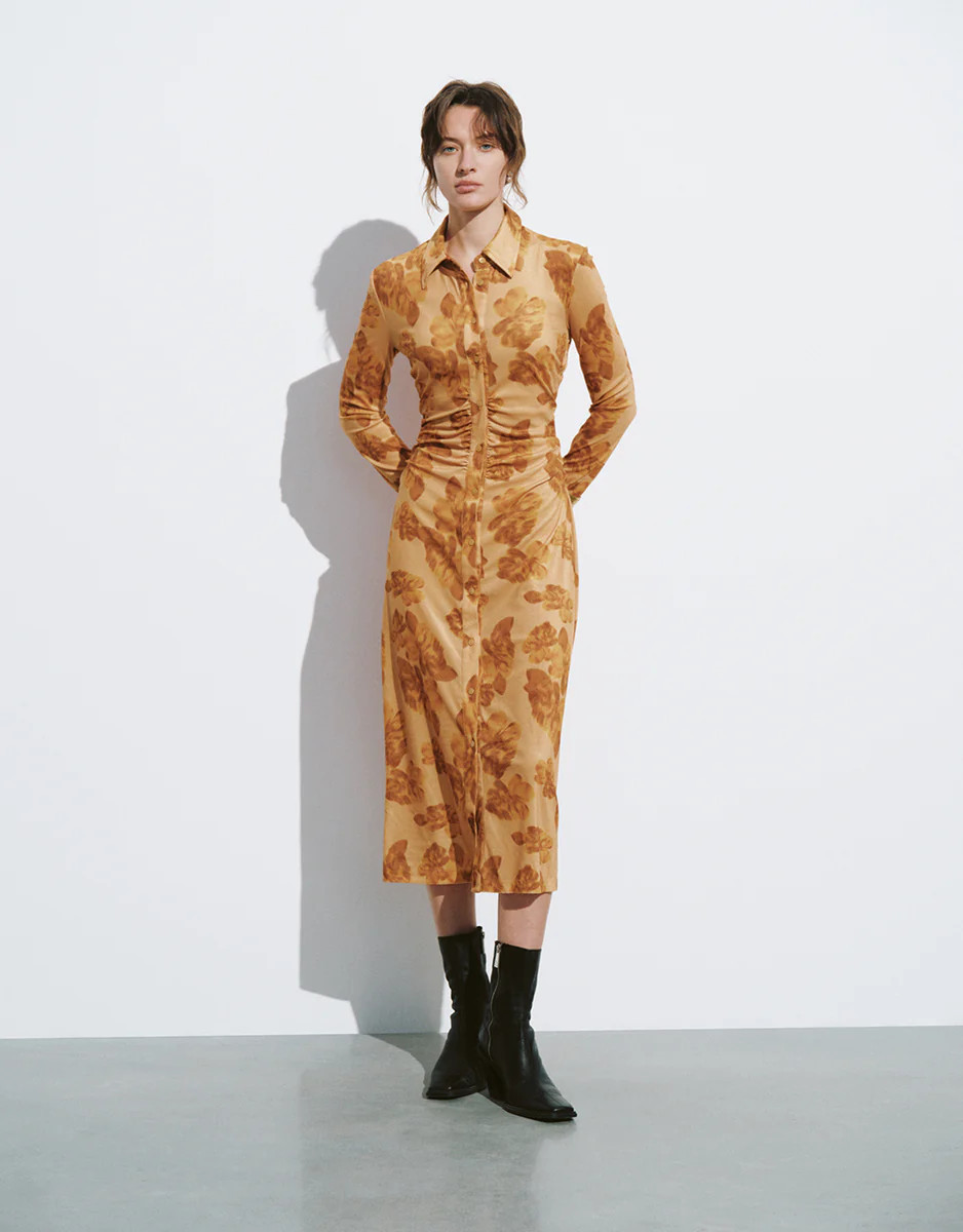 Floral Printed Skinny Dress | Urban Revivo