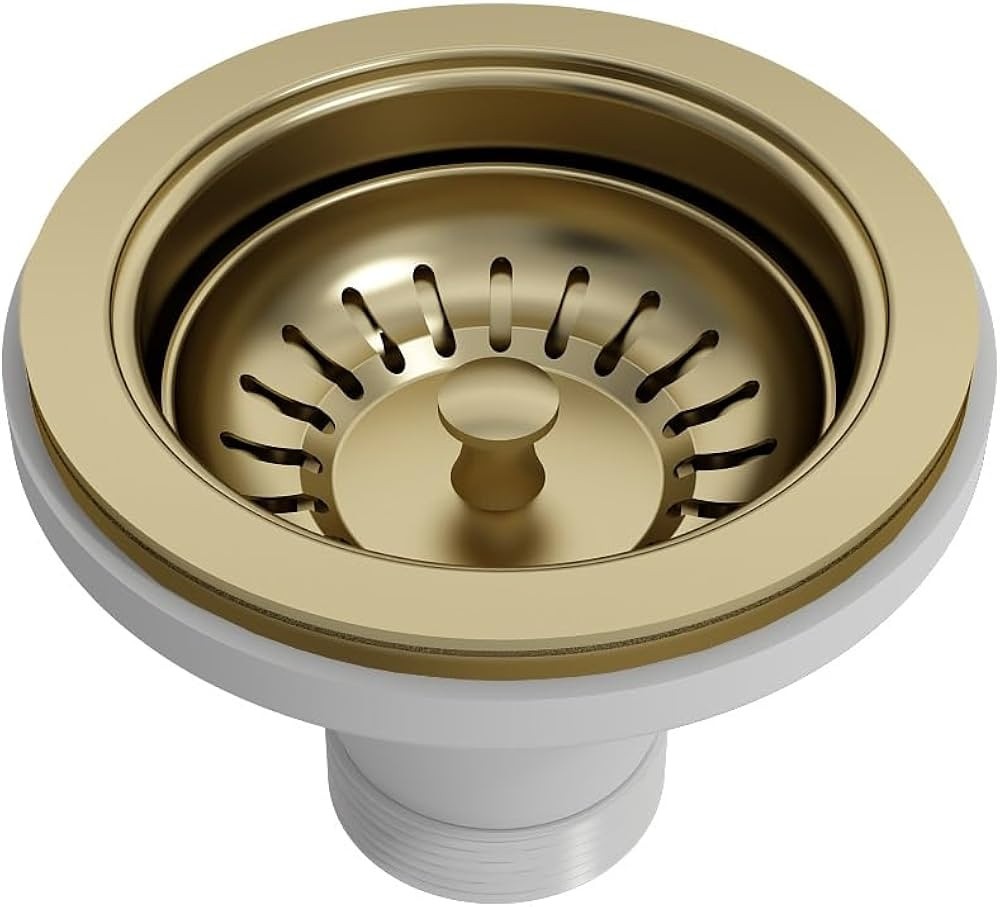 BOCCHI 2330 0001 BG Fireclay Brushed Gold Kitchen Sink Strainer | Amazon (US)